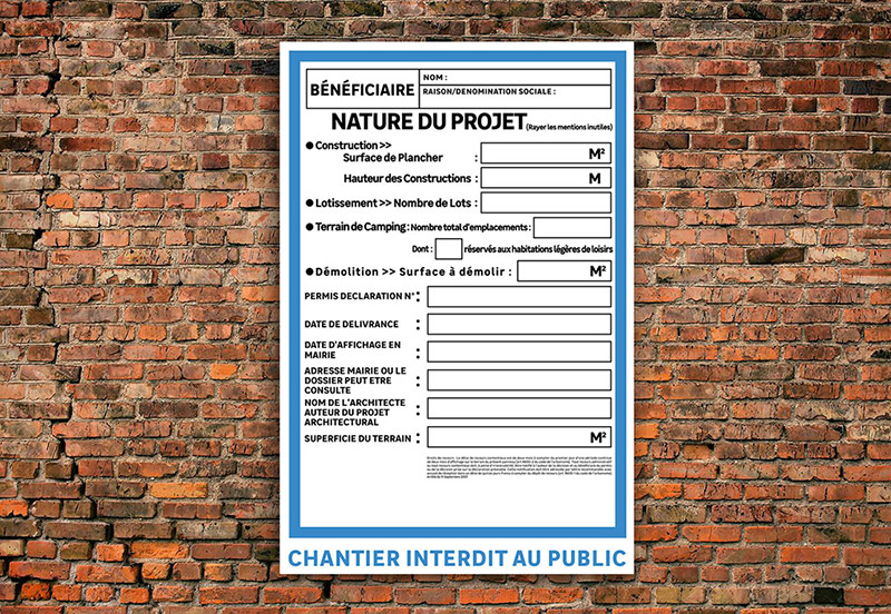 affichage de permis de construire