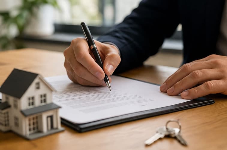 Signature dun compromis de vente immobilier